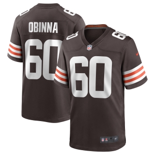 Men's Cleveland Browns George Obinna Nike Brown Game Jersey