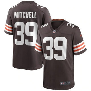 Men's Cleveland Browns Terrance Mitchell Nike Brown Game Jersey
