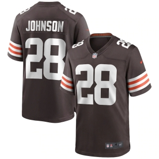 Men's Cleveland Browns Kevin Johnson Nike Brown Game Jersey