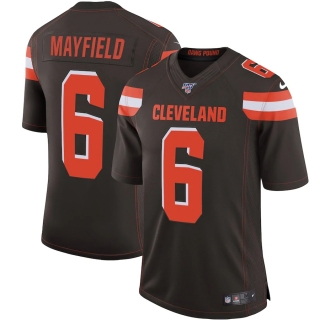 Men's Cleveland Browns Baker Mayfield Nike Brown NFL 100 Vapor Limited Jersey