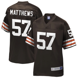 Men's Cleveland Browns Clay Matthews NFL Pro Line Brown Throwback Retired Player Jersey