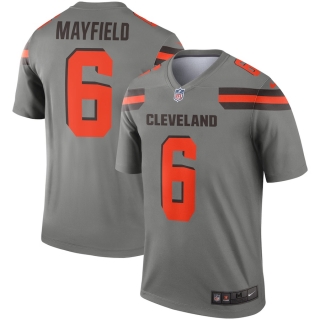 Men's Cleveland Browns Baker Mayfield Nike Gray Inverted Legend Jersey