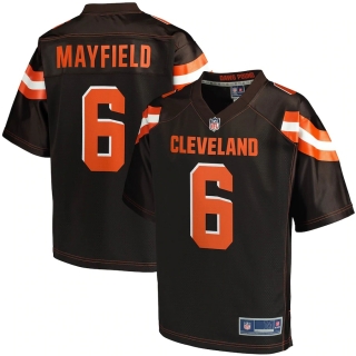 Men's Cleveland Browns Baker Mayfield NFL Pro Line Brown Logo Player Jersey