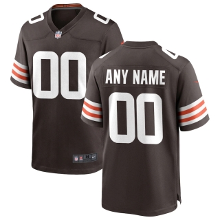 Men's Nike Cleveland Browns Brown Custom Game Jersey