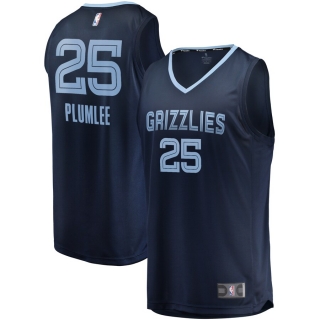 Men's Memphis Grizzlies Miles Plumlee Fanatics Branded Navy Fast Break Replica Jersey - Icon Edition