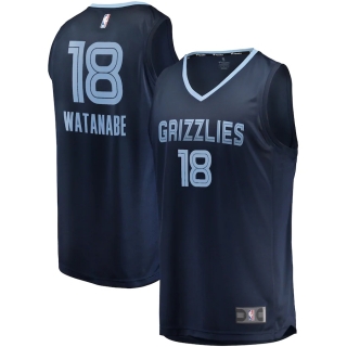 Men's Memphis Grizzlies Yuta Watanabe Fanatics Branded Navy Fast Break Replica Player Jersey - Icon Edition