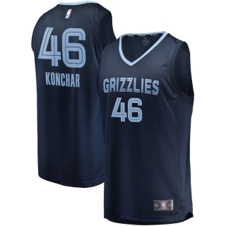 Men's Memphis Grizzlies John Konchar Fanatics Branded Navy Fast Break Replica Jersey - Icon Edition