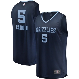 Men's Memphis Grizzlies Bruno Caboclo Fanatics Branded Navy Fast Break Player Jersey - Icon Edition