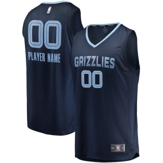 Men's Memphis Grizzlies Fanatics Branded Navy 2018-19 Fast Break Custom Replica Jersey - Icon Edition