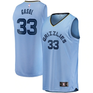 Men's Memphis Grizzlies Marc Gasol Fanatics Branded Light Blue Fast Break Replica Jersey - Statement Edition