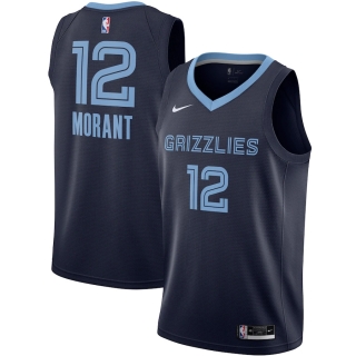 Men's Memphis Grizzlies Ja Morant Nike Navy 2020-21 Swingman Jersey - Icon Edition