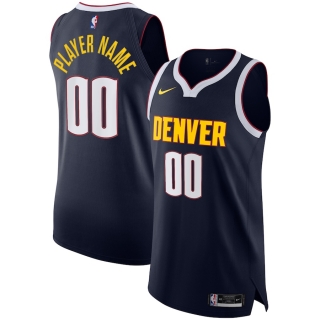 Men's Denver Nuggets Nike Navy 2020-21 Authentic Custom Jersey – Icon Edition