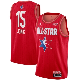 Men's Nikola Jokic Jordan Brand Red 2020 NBA All-Star Game Swingman Finished Jersey