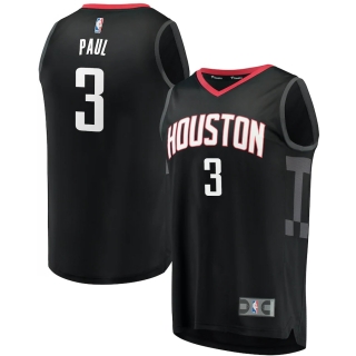 Men's Houston Rockets Chris Paul Fanatics Branded Black Fast Break Replica Jersey - Statement Edition