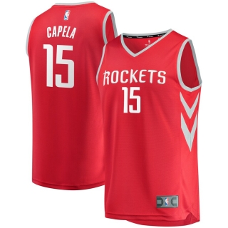 Men's Houston Rockets Clint Capela Fanatics Branded Red Fast Break Replica Player Jersey - Icon Edition
