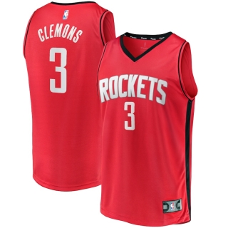 Men's Houston Rockets Chris Clemons Fanatics Branded Red Fast Break Replica Player Jersey - Icon Edition