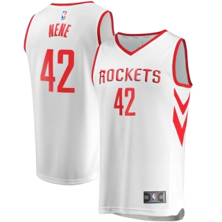 Men's Houston Rockets Nene Fanatics Branded White Fast Break Player Jersey - Association Edition