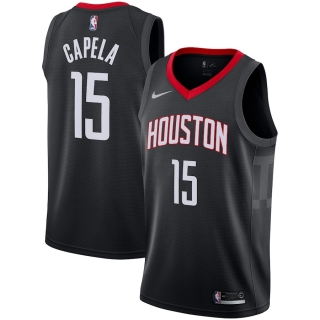 Men's Houston Rockets Clint Capela Nike Black Swingman Player Jersey - Statement Edition