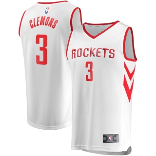 Men's Houston Rockets Chris Clemons Fanatics Branded White Fast Break Replica Player Jersey - Association Edition