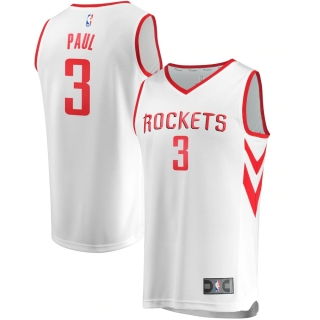 Men's Houston Rockets Chris Paul Fanatics Branded White Fast Break Replica Jersey - Association Edition