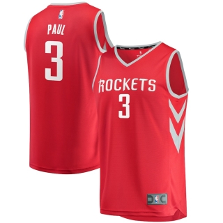 Men's Houston Rockets Chris Paul Fanatics Branded Red Fast Break Replica Jersey - Icon Edition