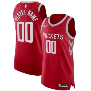 Men's Houston Rockets Nike Red Authentic Custom Jersey - Icon Edition