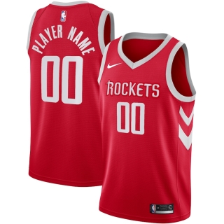 Men's Houston Rockets Nike Red Swingman Custom Jersey - Icon Edition