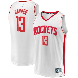 Men's Houston Rockets James Harden Fanatics Branded White 2020-21 Fast Break Player Jersey - Association Edition