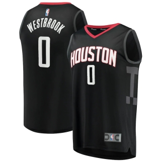 Men's Houston Rockets Russell Westbrook Fanatics Branded Black 2020-21 Fast Break Player Jersey - Statement Edition