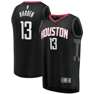 Men's Houston Rockets James Harden Fanatics Branded Black 2020-21 Fast Break Player Jersey - Statement Edition