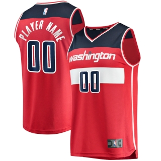 Men's Washington Wizards Fanatics Branded Red Fast Break Custom Replica Jersey - Icon Edition