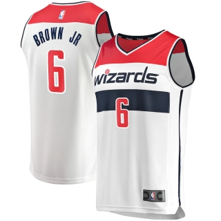 Men's Washington Wizards Troy Brown Jr Fanatics Branded White Fast Break Player Jersey - Association Edition