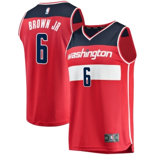 Men's Washington Wizards Troy Brown Jr Fanatics Branded Red Fast Break Replica Jersey - Icon Edition