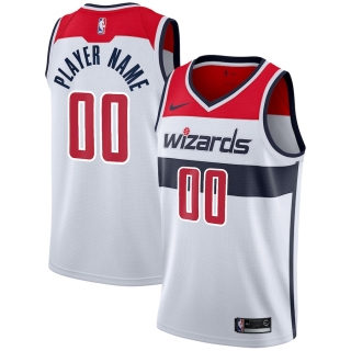 Men's Washington Wizards Nike White Swingman Custom Jersey - Association Edition