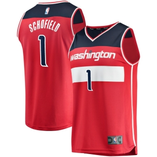 Men's Washington Wizards Admiral Schofield Fanatics Branded Red Fast Break Replica Jersey - Icon Edition