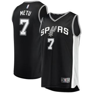 Men's San Antonio Spurs Chimezie Metu Fanatics Branded Black Fast Break Replica Jersey - Icon Edition