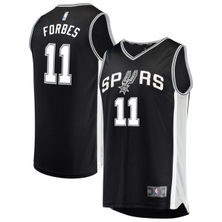 Men's San Antonio Spurs Bryn Forbes Fanatics Branded Black Fast Break Road Replica Player Jersey - Icon Edition
