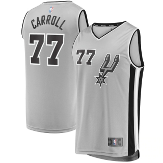 Men's San Antonio Spurs DeMarre Carroll Fanatics Branded Silver Fast Break Replica Player Jersey - Statement Edition