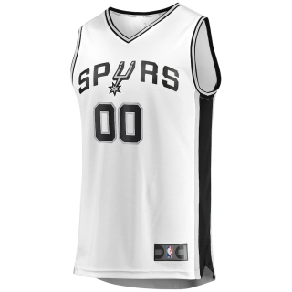 Men's San Antonio Spurs Fanatics Branded White Fast Break Custom Replica Jersey - Association Edition