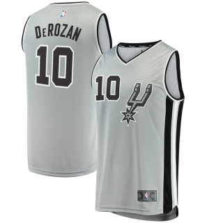 Men's San Antonio Spurs DeMar DeRozan Fanatics Branded Gray Fast Break Replica Player Jersey - Statement Edition