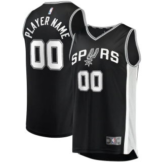 Men's San Antonio Spurs Fanatics Branded Black Fast Break Custom Replica Jersey - Icon Edition