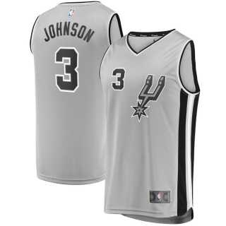 Men's San Antonio Spurs Keldon Johnson Fanatics Branded Gray Fast Break Replica Jersey - Statement Edition