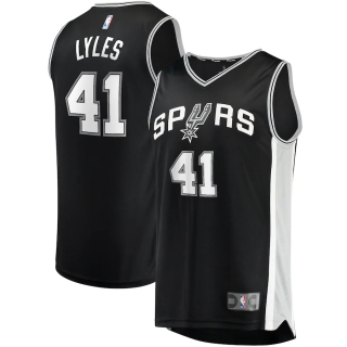 Men's San Antonio Spurs Trey Lyles Fanatics Branded Black Fast Break Replica Jersey - Icon Edition