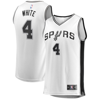Men's San Antonio Spurs Derrick White Fanatics Branded White Fast Break Replica Player Jersey - Association Edition