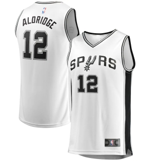Men's San Antonio Spurs LaMarcus Aldridge Fanatics Branded White Fast Break Jersey - Association Edition