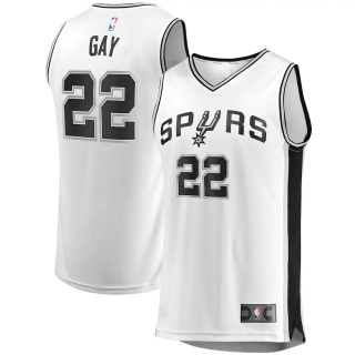 Men's San Antonio Spurs Rudy Gay Fanatics Branded White Fast Break Replica Player Jersey - Association Edition