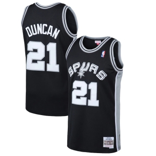 Men's San Antonio Spurs Tim Duncan Mitchell & Ness Black 1998-99 Hardwood Classics Swingman Jersey
