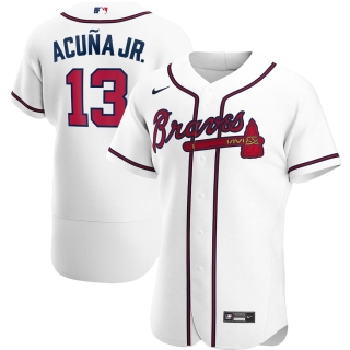 Men's Atlanta Braves Ronald Acuna Jr Nike White Home 2020 Authentic Player Jersey