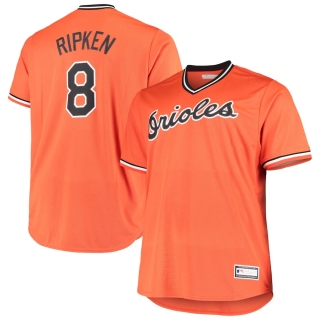 Men's Baltimore Orioles Cal Ripken Jr Orange Alternate Cooperstown Collection Replica Player Jersey