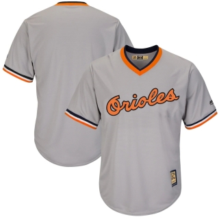 Men's Baltimore Orioles Majestic Road Gray Cooperstown Cool Base Replica Team Jersey